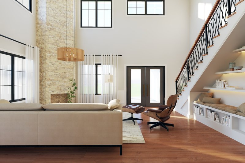 House Plan Design - Interior - Family Room 2 for Barndominium House Plan #1064-313 - 5 bed, 3 bath