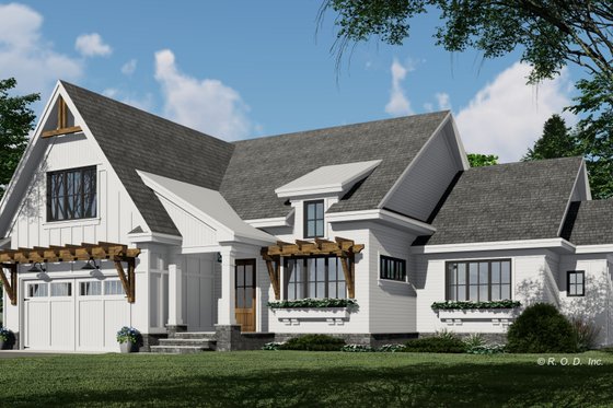 Exterior - Front Elevation 4 for Farmhouse House Plan #51-1569 - 3 bed, 3 bath