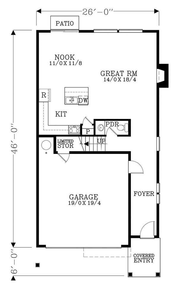 Home Plan - Craftsman Floor Plan - Main Floor Plan #53-660