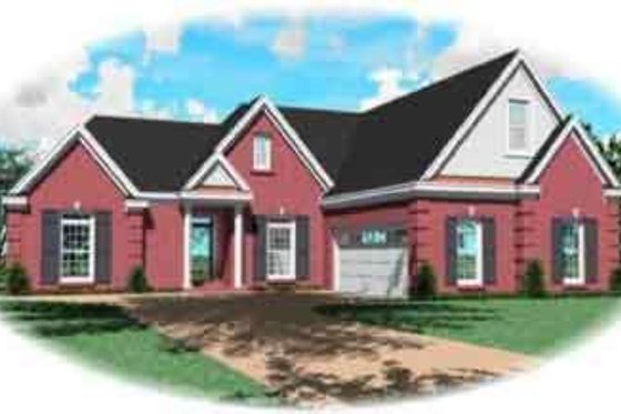 Exterior - Front Elevation for Colonial House Plan #81-567 - 3 bed, 3 bath