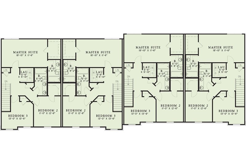 Home Plan - Floor Plan - Upper Floor for Traditional House Plan #17-1174 - 3 bed, 2.5 bath