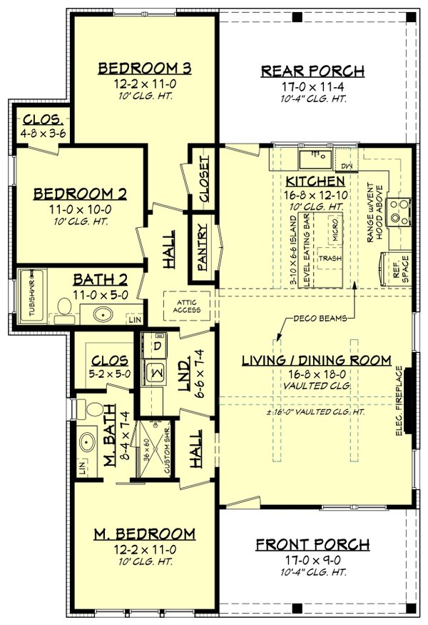 Home Plan - Farmhouse Floor Plan - Main Floor Plan #430-294
