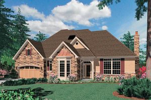 Traditional Exterior - Front Elevation Plan #48-297