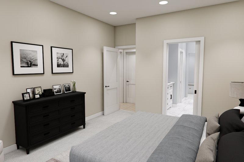 House Blueprint - Interior - Master Bedroom 1 for Bungalow House Plan #51-1361 - 4 bed, 3.5 bath