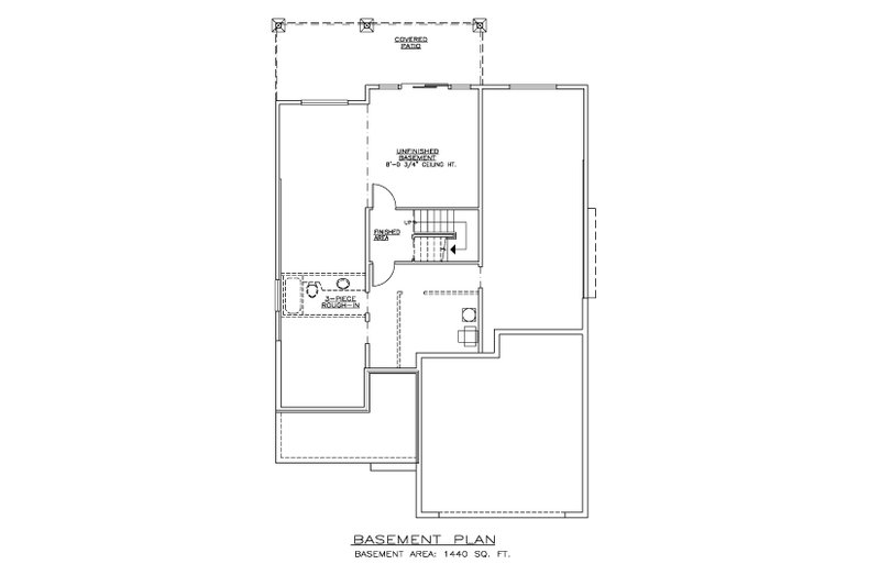 Home Plan - Floor Plan - Lower Floor for Ranch House Plan #1100-174 - 2 bed, 2 bath