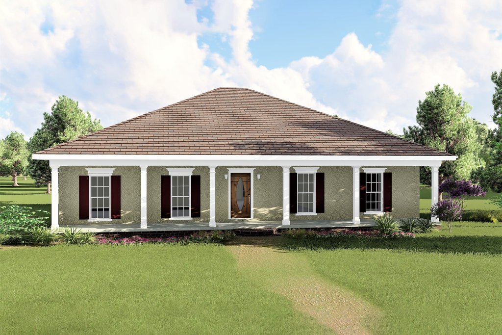 Southern Style House Plan - 3 Beds 2 Baths 1500 Sq/Ft Plan #44-133