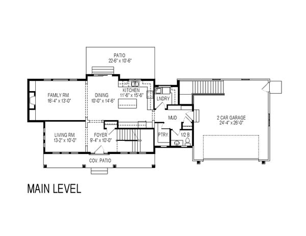 House Plan Design - Craftsman Floor Plan - Main Floor Plan #920-9