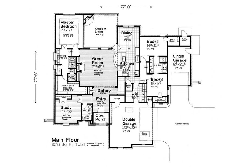 Dream House Plan - Floor Plan - Main Floor for European House Plan #310-1284 - 3 bed, 3 bath