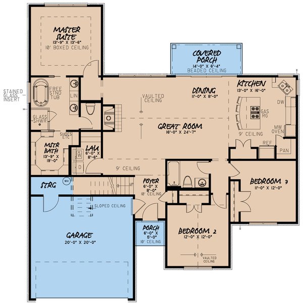 Traditional Floor Plan - Main Floor Plan #923-242
