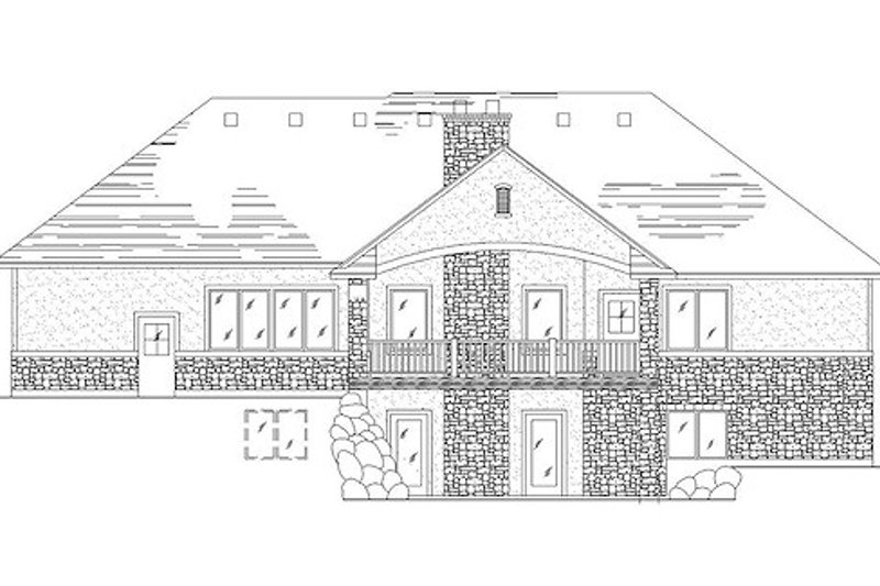 Dream House Plan - Exterior - Rear Elevation for Traditional House Plan #5-246 - 5 bed, 3.5 bath