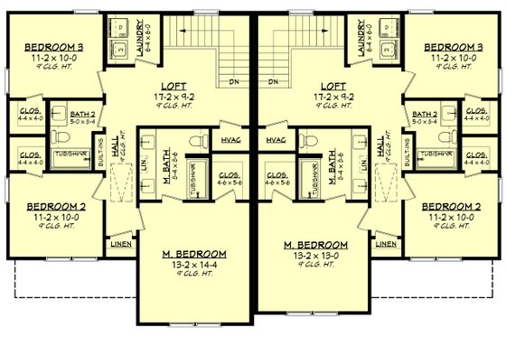 Floor Plan - Upper Floor for Farmhouse House Plan #430-360 - 3 bed, 2.5 bath