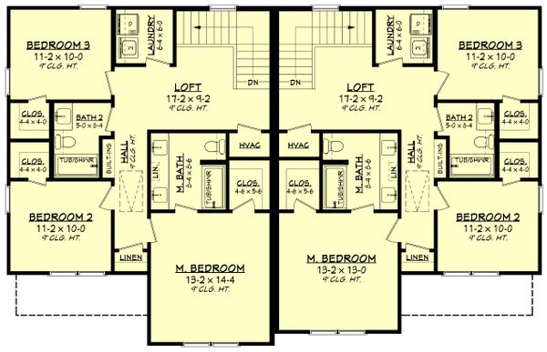House Blueprint - Farmhouse Floor Plan - Upper Floor Plan #430-360