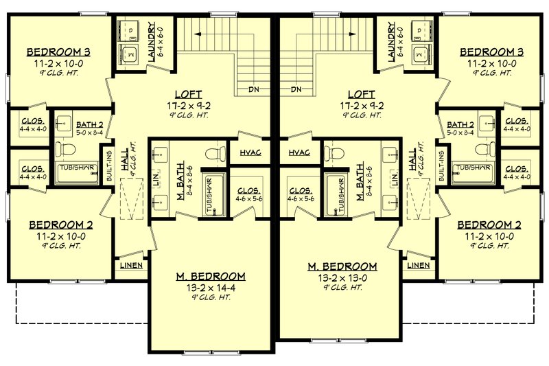 House Blueprint - Floor Plan - Upper Floor for Farmhouse House Plan #430-360 - 3 bed, 2.5 bath