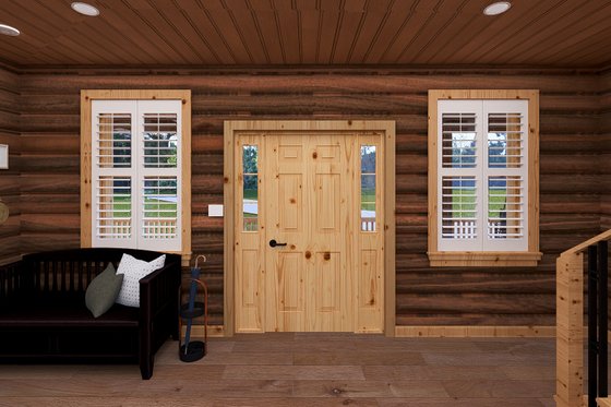 Interior - Entry for Log House Plan #1060-306 - 4 bed, 4 bath