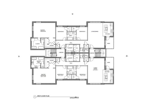 Modern Floor Plan - Upper Floor Plan #535-12
