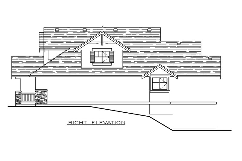 Architectural House Design - Exterior - Other Elevation 1 for Craftsman House Plan #1100-178 - 3 bed, 2.5 bath