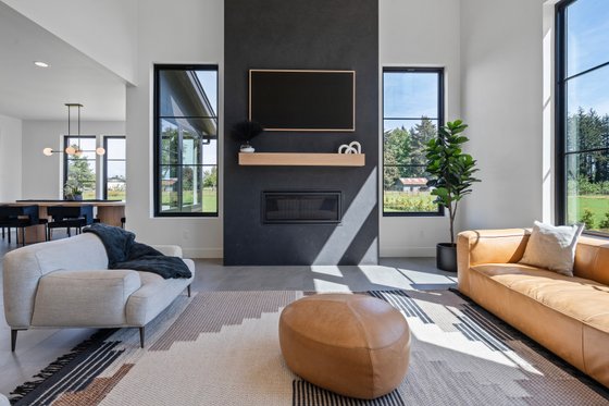 Interior - Family Room 1 for Contemporary House Plan #1070-214 - 4 bed, 3.5 bath