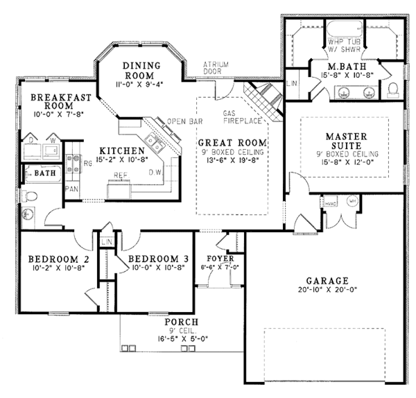 House Plan Design - Colonial Floor Plan - Main Floor Plan #17-2697