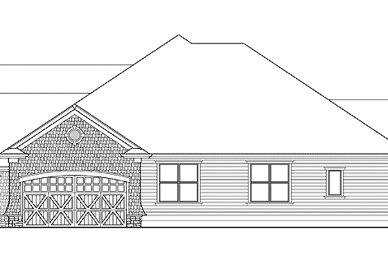 Exterior - Rear Elevation for Craftsman House Plan #132-257 - 4 bed, 3 bath