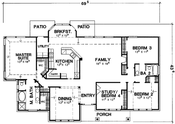 House Design - Country Floor Plan - Main Floor Plan #472-381