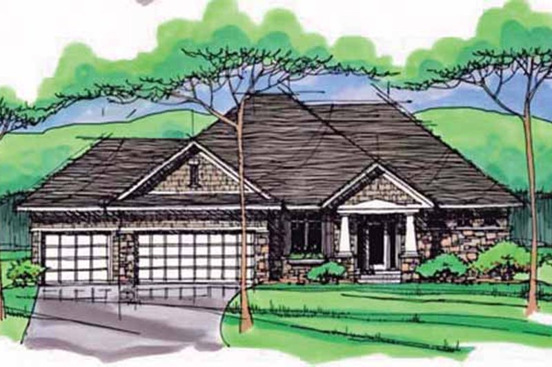 Home Plan - Exterior - Front Elevation 4 for European House Plan #51-968 - 1 bed, 1.5 bath