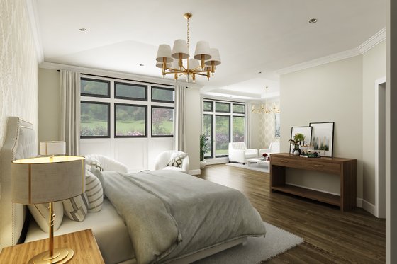 Interior - Master Bedroom 1 for Contemporary House Plan #45-611 - 4 bed, 4.5 bath