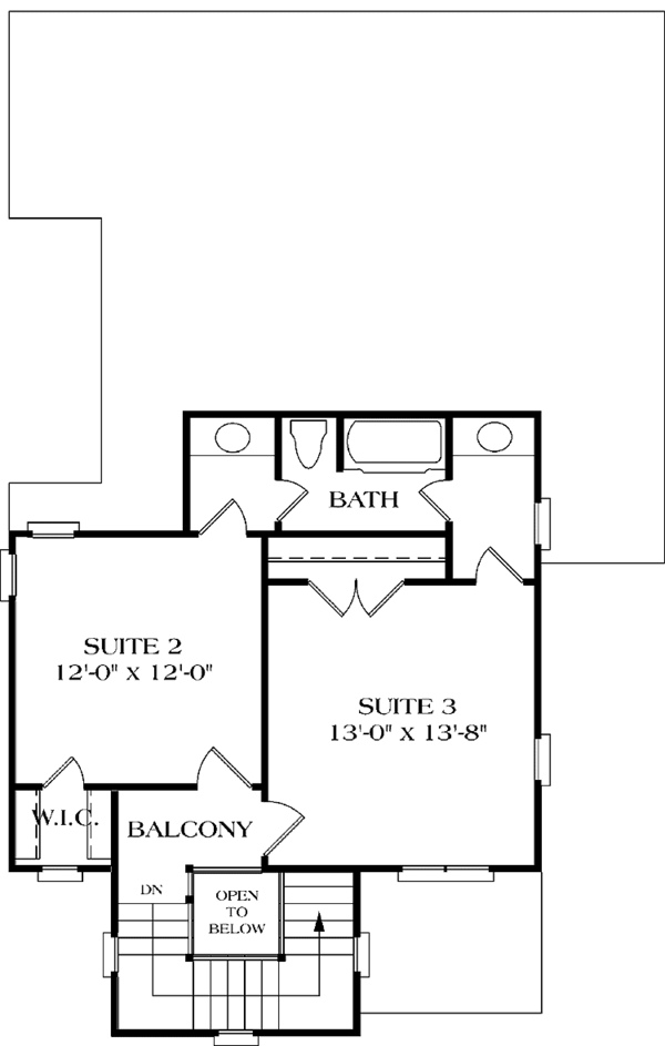 House Plan Design - Craftsman Floor Plan - Upper Floor Plan #453-320