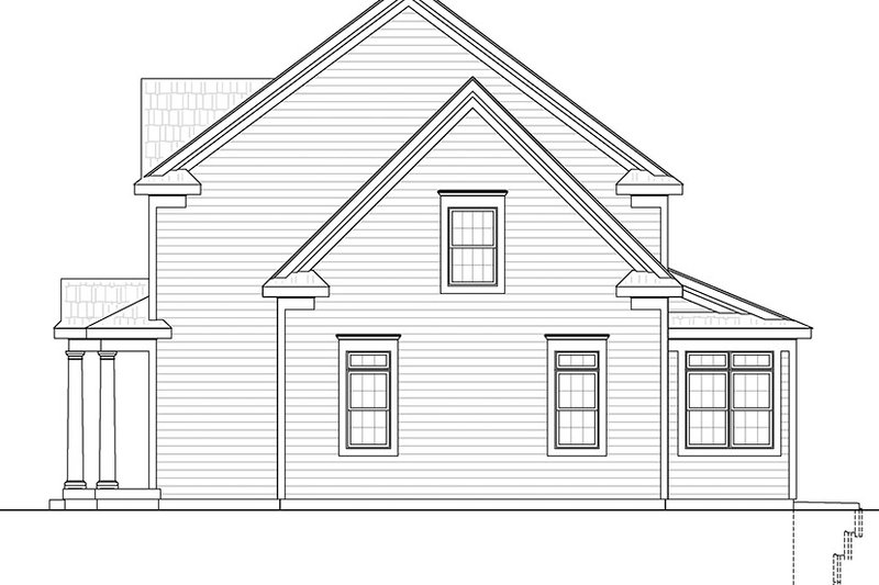 House Design - Exterior - Other Elevation for Colonial House Plan #20-2250 - 3 bed, 2.5 bath