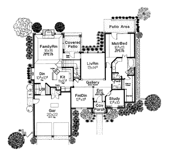 House Plan Design - Traditional Floor Plan - Main Floor Plan #310-1015