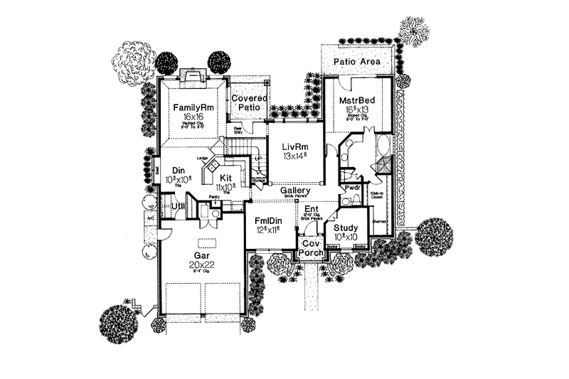 House Plan Design - Floor Plan - Main Floor for Traditional House Plan #310-1015 - 4 bed, 2.5 bath