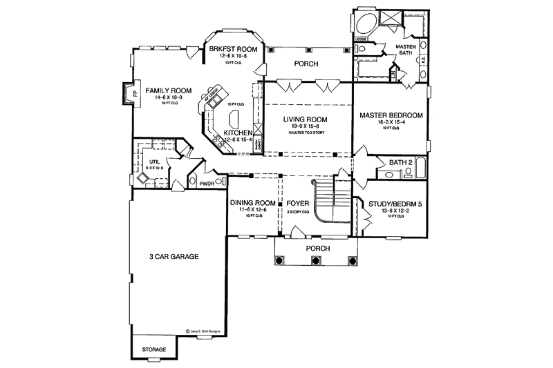 Home Plan - Floor Plan - Main Floor for Mediterranean House Plan #952-96 - 5 bed, 4.5 bath