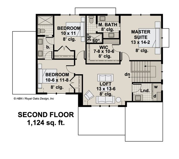 House Blueprint - Farmhouse Floor Plan - Upper Floor Plan #51-1200