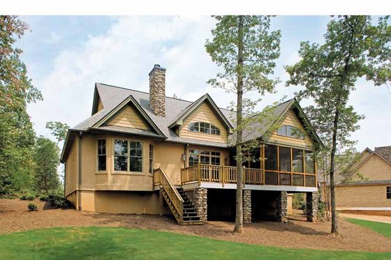 Exterior - Rear Elevation 2 for Craftsman House Plan #929-407 - 4 bed, 3.5 bath
