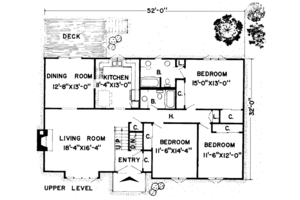 Floor Plan - Main Floor for European House Plan #312-558 - 3 bed, 2.5 bath