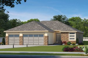 Ranch Exterior - Front Elevation Plan #20-2322