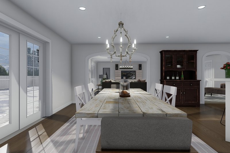 Dream House Plan - Interior - Dining Room for Ranch House Plan #1060-13 - 6 bed, 3 bath