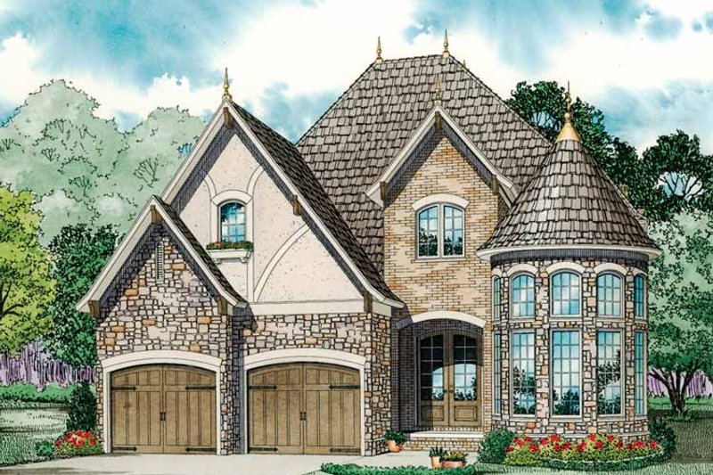 Dream House Plan - Exterior - Front Elevation 5 for European House Plan #17-3284 - 4 bed, 2.5 bath