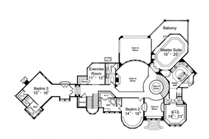 Dream House Plan - Floor Plan - Upper Floor for European House Plan #417-798 - 4 bed, 4 bath