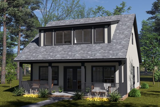 Exterior - Front Elevation for Cottage House Plan #513-2396 - 3 bed, 2.5 bath