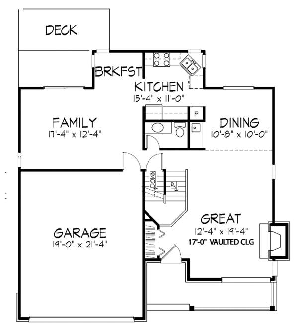 Home Plan - Country Floor Plan - Main Floor Plan #320-728