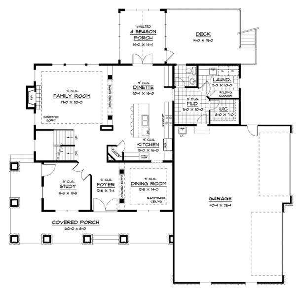 House Plan Design - Traditional Floor Plan - Main Floor Plan #51-661