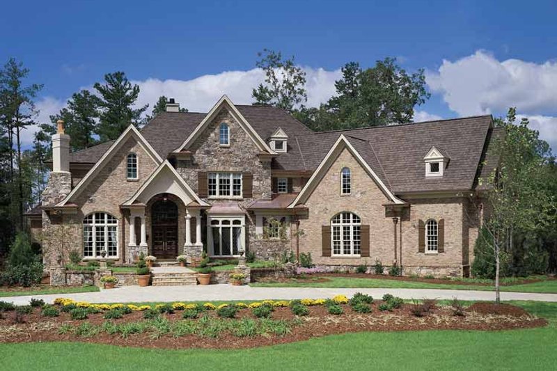 Architectural House Design - European Exterior - Front Elevation Plan #54-181