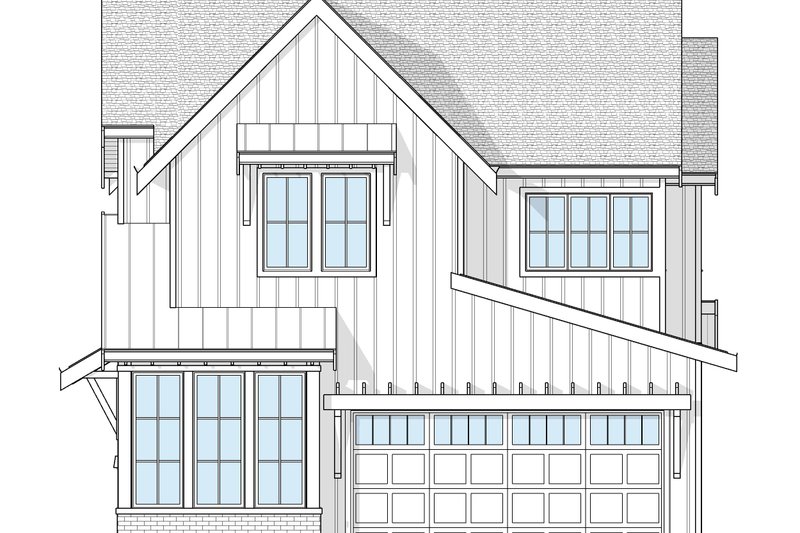 House Blueprint - Exterior - Front Elevation 6 for Farmhouse House Plan #1114-110 - 4 bed, 2.5 bath
