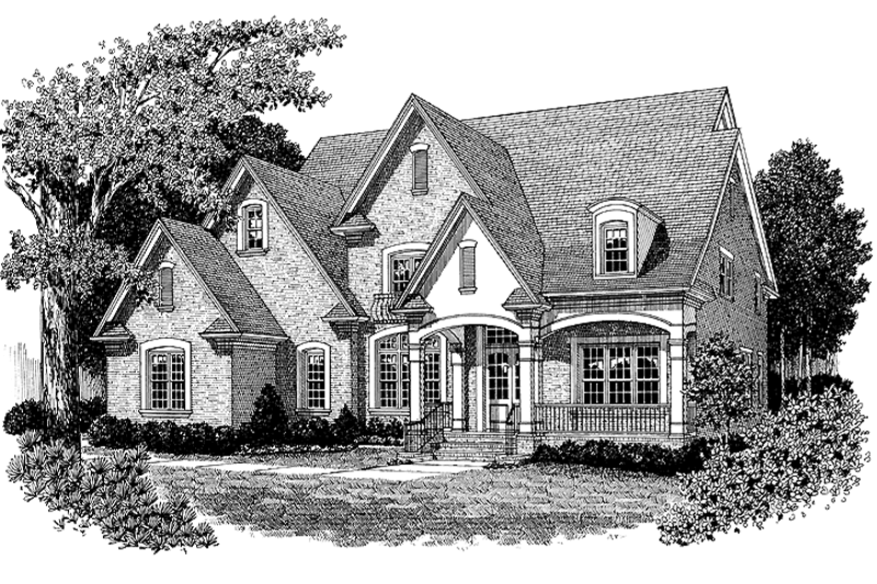 House Blueprint - Traditional Exterior - Front Elevation Plan #453-141