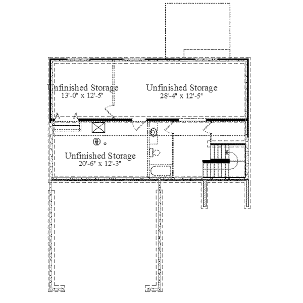 Craftsman Floor Plan - Lower Floor Plan #49-229