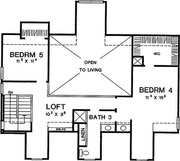 Architectural House Design - Country Floor Plan - Upper Floor Plan #472-246