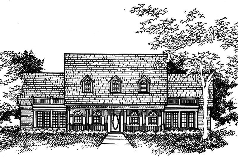 Dream House Plan - Exterior - Front Elevation 3 for Colonial House Plan #320-898 - 4 bed, 3.5 bath