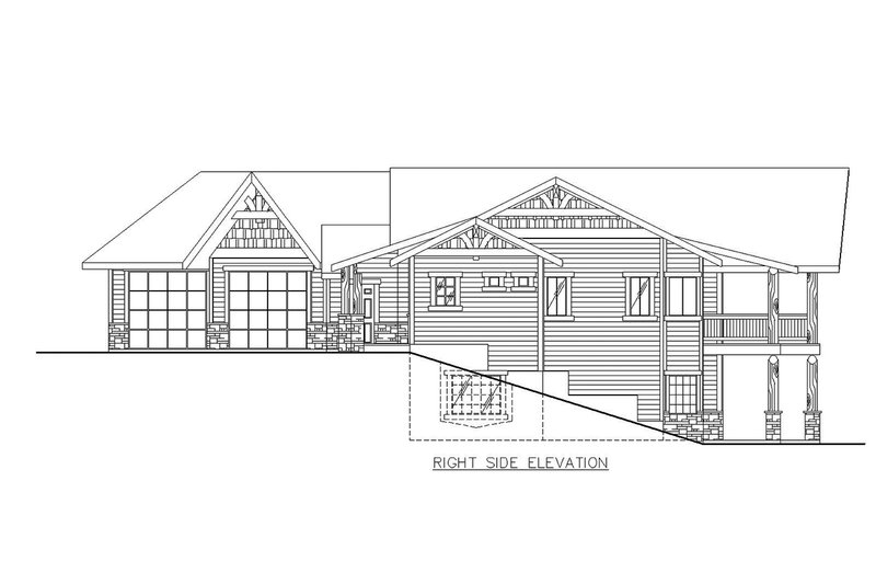 Dream House Plan - Right Side Elevation