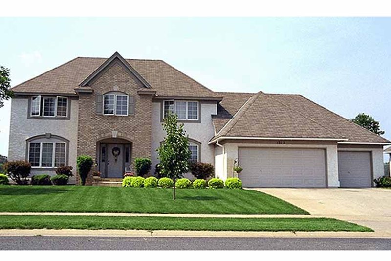 House Blueprint - Exterior - Front Elevation 3 for Colonial House Plan #51-857 - 3 bed, 2.5 bath