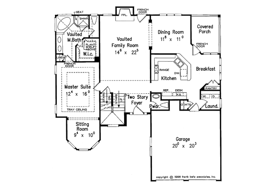 Floor Plan - Main Floor for Country House Plan #927-93 - 3 bed, 2.5 bath